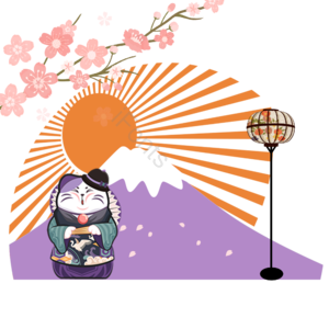 日本 日式 日系 富士山 和风 日本灯笼 招财猫 组图